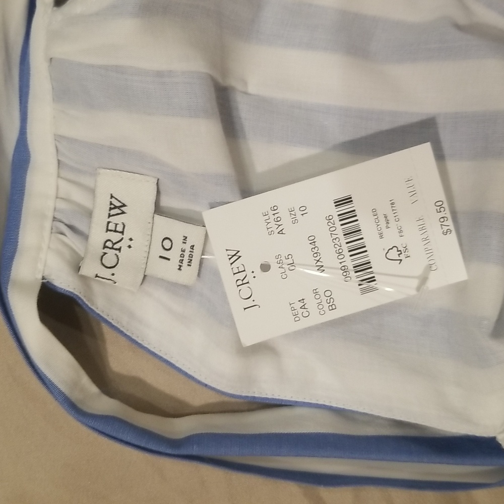 J. CREW Blue and White Striped Dress - Picture 5 of 5